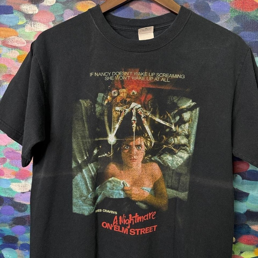 Vintage y2k A Nightmare On Elm Street black t-shirt size M - Picture 2 of 4